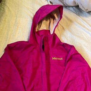 Pink marmot rain jacket